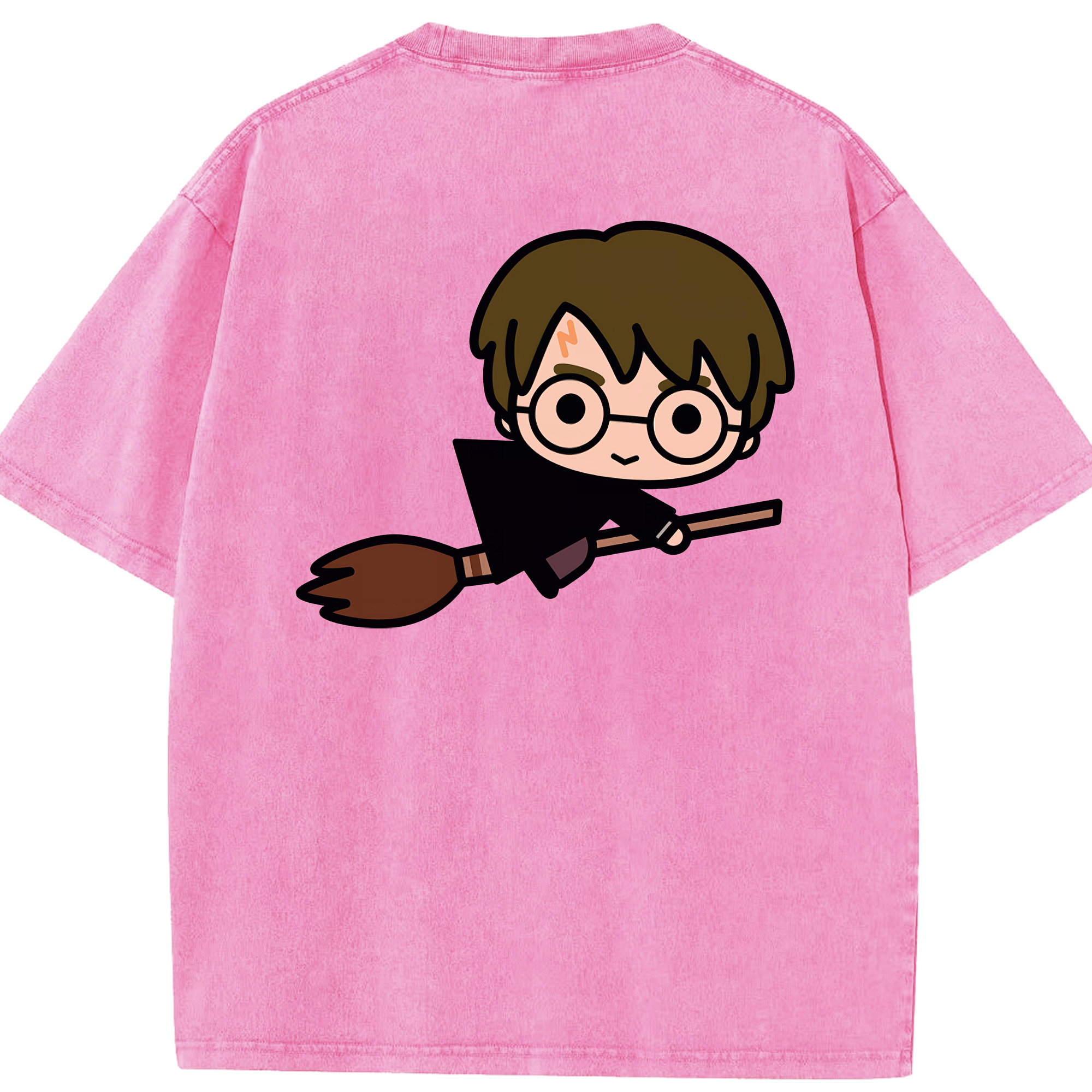 （画像用） Harry Potter ハリー・ポッターシリーズ 綿100% ヴィンテージ風 半袖Tシャツ（背面プリント）